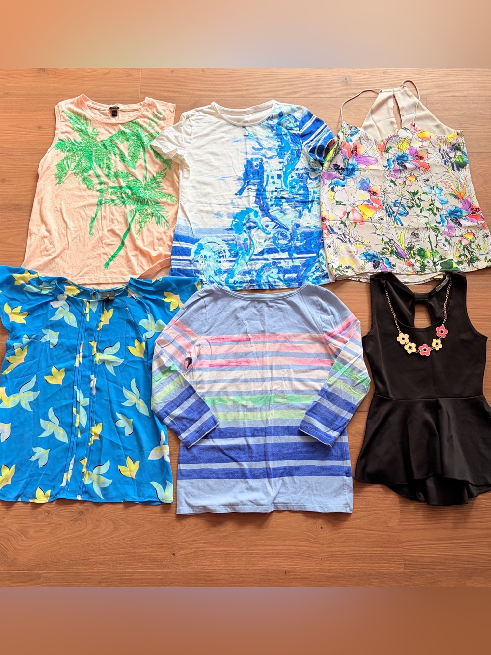 Bundle of 6 Vibrant Women’s Tops S, J.Crew, Talbots, Express, Worthington etc.